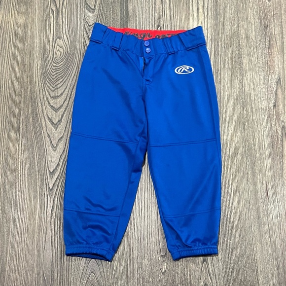 Rawlings Launch Series Fastpitch Softball Pants Pockets Stretch Blue Girls Large - Picture 1 of 6